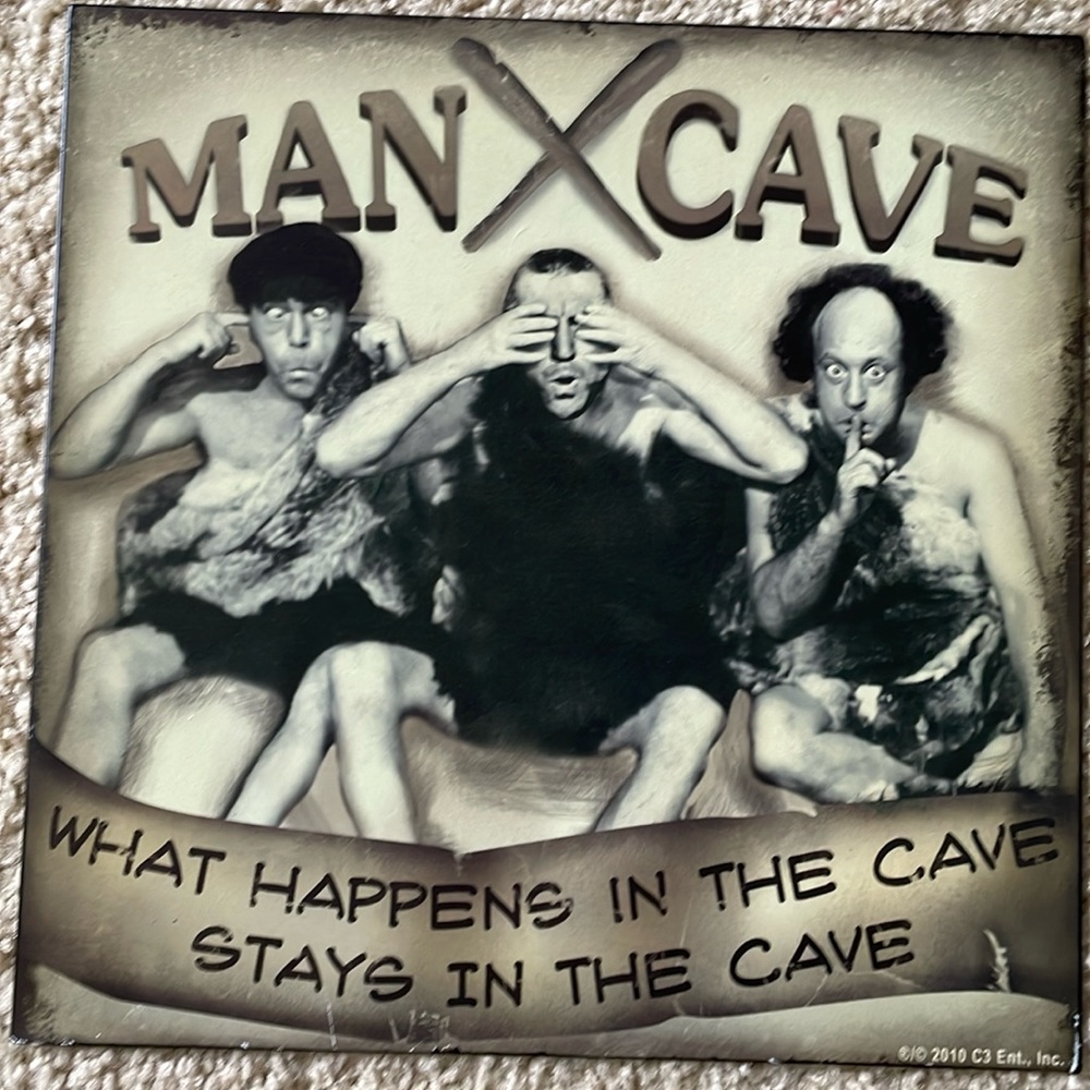 3 stooges man cave sign